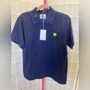 NWT Double A Wood Wood Deep Blue Top